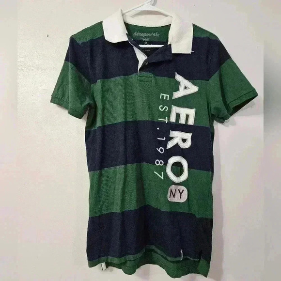 Aeropostale striped polo shirt! - Picture 1 of 4